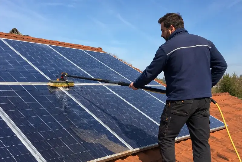 Nettoyage et entretien de panneaux solaires à Villevieille